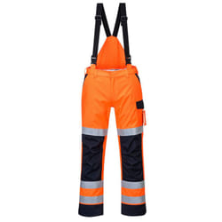 Portwest Mens Multi Norm Modaflame Waterproof Trousers - 3XL, Orange/Navy