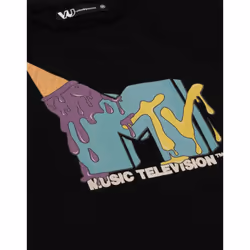 MTV Womens/Ladies Ice Cream Crop Top - S, Black