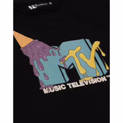 MTV Womens/Ladies Ice Cream Crop Top - XL, Black