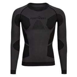 Portwest Mens Dynamic Air Base Layer Top - XL, Charcoal