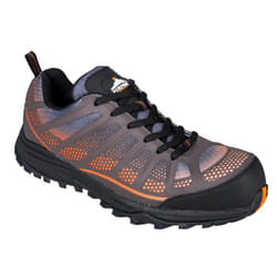 Portwest Mens Spey Leather Low Cut Safety Trainers - 13 UK, Orange/Black