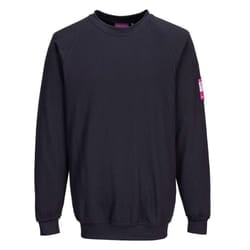 Portwest Mens Flame Resistant Long-Sleeved Sweatshirt - L, Navy