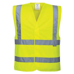 Portwest Mens Band & Brace Hi-Vis Vest - L-XL, Yellow