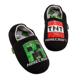 Minecraft Boys Sequin Slippers - 3 UK, Black/Red/Green