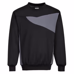 Portwest Mens PW2 Sweatshirt - M, Black/Zoom Grey