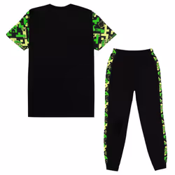Minecraft Boys Gamer Long Pyjama Set - 10-11 Years, Black/Green