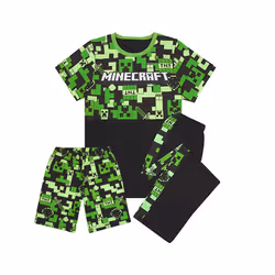 Minecraft Boys Gamer Long Pyjama Set - 7-8 Years, Green/Black