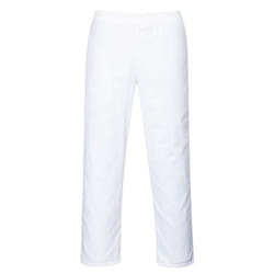 Portwest Mens Twill Bakers Trousers - XS R, White