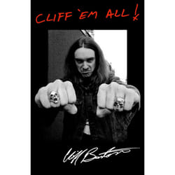 Metallica Cliff Em All Textile Poster