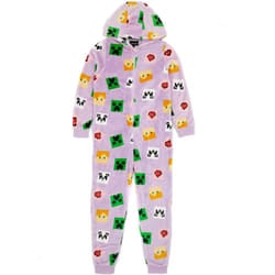 Minecraft Girls All-Over Print Sleepsuit - 9-10 Years, Pastel Purple