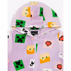 Minecraft Girls All-Over Print Sleepsuit - 9-10 Years, Pastel Purple