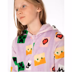 Minecraft Girls All-Over Print Sleepsuit - 7-8 Years, Pastel Purple