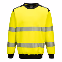 Portwest Mens PW3 Hi-Vis Sweatshirt - XL, Yellow/Black