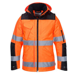 Portwest Mens Hi-Vis 3 In 1 Safety Jacket - L, Orange/Black