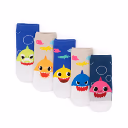 Baby Shark Childrens/Kids Socks (Pack of 5) - 6 UK Child-8.5 UK Child, Multicoloured