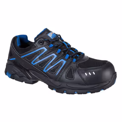 Portwest Mens Vistula Leather Compositelite Safety Trainers - 8 UK, Black