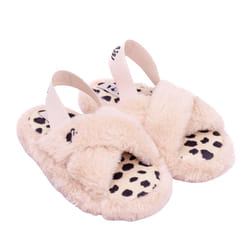 Barbie Girls Faux Fur Slip-on Slippers - 8 UK Child, Pink