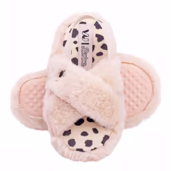 Barbie Girls Faux Fur Slip-on Slippers - 8 UK Child, Pink