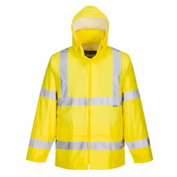 Portwest Mens Rain Hi-Vis Jacket - L, Yellow