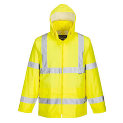 Portwest Mens Rain Hi-Vis Jacket - L, Yellow