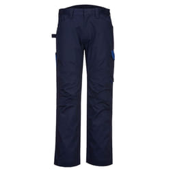 Portwest Mens PW2 Work Trousers - 33R, Navy Blue/Royal Blue