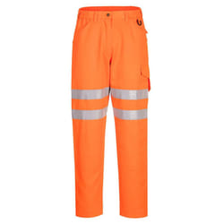 Portwest Mens Eco Friendly Hi-Vis Safety Work Trousers - 44R, Orange
