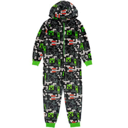Minecraft Childrens/Kids All-Over Print Sleepsuit - 8-9 Years, Black/Green