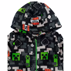 Minecraft Childrens/Kids All-Over Print Sleepsuit - 8-9 Years, Black/Green