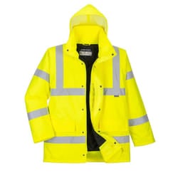 Portwest Mens Hi-Vis Breathable Winter Traffic Jacket - L, Yellow