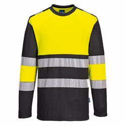 Portwest Mens PW3 Cotton High-Vis T-Shirt - 4XL, Yellow/Black
