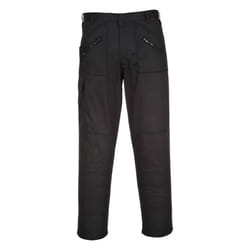 Portwest Mens Action Stretch Trousers - 46R, Black