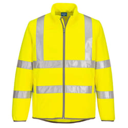 Portwest Mens Hi-Vis Eco Friendly 2 Layer Soft Shell Jacket - L, Yellow