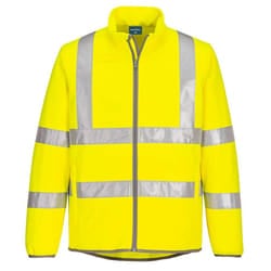 Portwest Mens Hi-Vis Eco Friendly 2 Layer Soft Shell Jacket - XXL, Yellow
