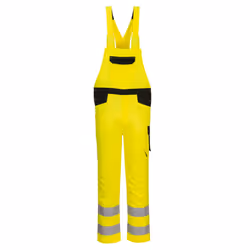 Portwest Mens PW2 Hi-Vis Bib And Brace Overall - L, Yellow/Black