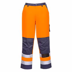 Portwest Mens Lyon Contrast Hi-Vis Safety Work Trousers - M R, Orange/Navy