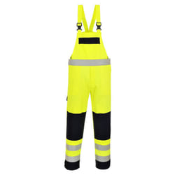 Portwest Mens Hi-Vis Multi-Norm Bib And Brace Trouser - L R, Yellow/Navy