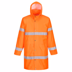 Portwest Mens H442 Hi-Vis Raincoat - S, Orange