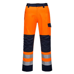 Portwest Mens Modaflame Safety Work Trousers - XXL, Orange/Navy