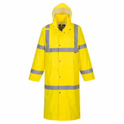 Portwest Mens Hi-Vis Raincoat - 2XL, Yellow