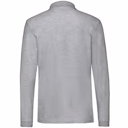 Fruit of the Loom Mens Premium Pique Long-Sleeved Polo Shirt - 3XL, Athletic Heather
