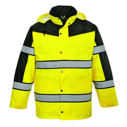 Portwest Mens Classic Contrast Hi-Vis Winter Jacket - XL, Yellow