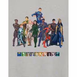 Marvel Comics Unisex Adult Eternals Characters Cotton T-Shirt - S, Grey