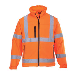 Portwest Mens 2 In 1 High-Vis Soft Shell Jacket - XXL, Orange