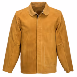 Portwest Mens Leather Welding Jacket - L, Tan