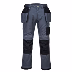Portwest Mens PW3 Holster Pocket Work Trousers - 42R, Zoom Grey/Black