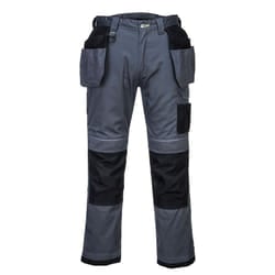 Portwest Mens PW3 Holster Pocket Work Trousers - 48R, Zoom Grey/Black