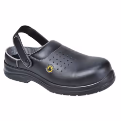 Portwest Mens Perforated Compositelite Safety Clogs - 2 UK, Black