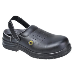 Portwest Mens Perforated Compositelite Safety Clogs - 2 UK, Black
