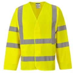 Portwest Mens Band & Brace High-Vis Long-Sleeved Jacket - XXL-3XL, Yellow