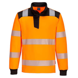 Portwest Unisex Adult PW3 High-Vis Safety Sweatshirt - 4XL, Orange/Black